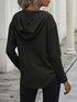 Leichter Damen Hoodie mit V-Ausschnitt & Taschen | Kapuzenpullover